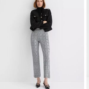 LOFT Black and White Plaid Pants